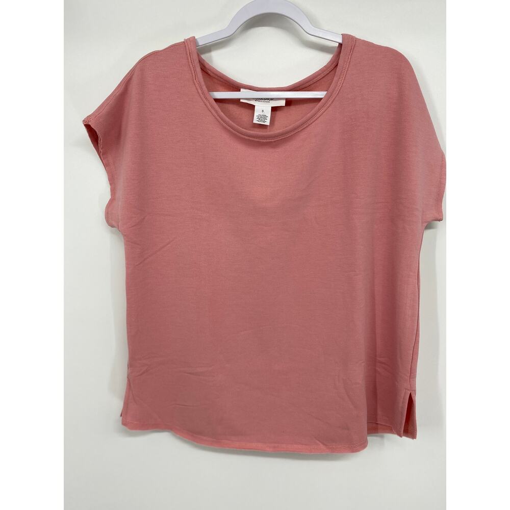 Workshop Womens Pink Soft Short Sleeve Shirt Blouse Top NEW Size Small - Picture 7 of 10